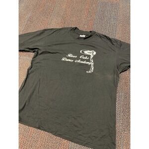 Vintage Hanes River Oaks Dance Academy Men's T-Shirt Size XL Black Cotton Blend